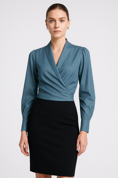 Lieneke | Blouse | V-hals | Accentueert je silhouet