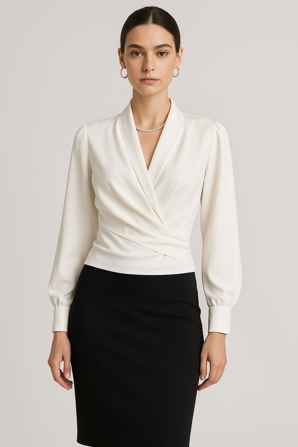 Lieneke | Blouse | V-hals | Accentueert je silhouet