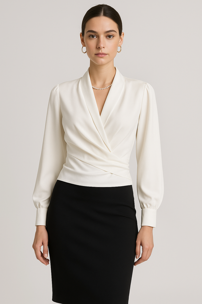 Lieneke | Blouse | V-hals | Accentueert je silhouet