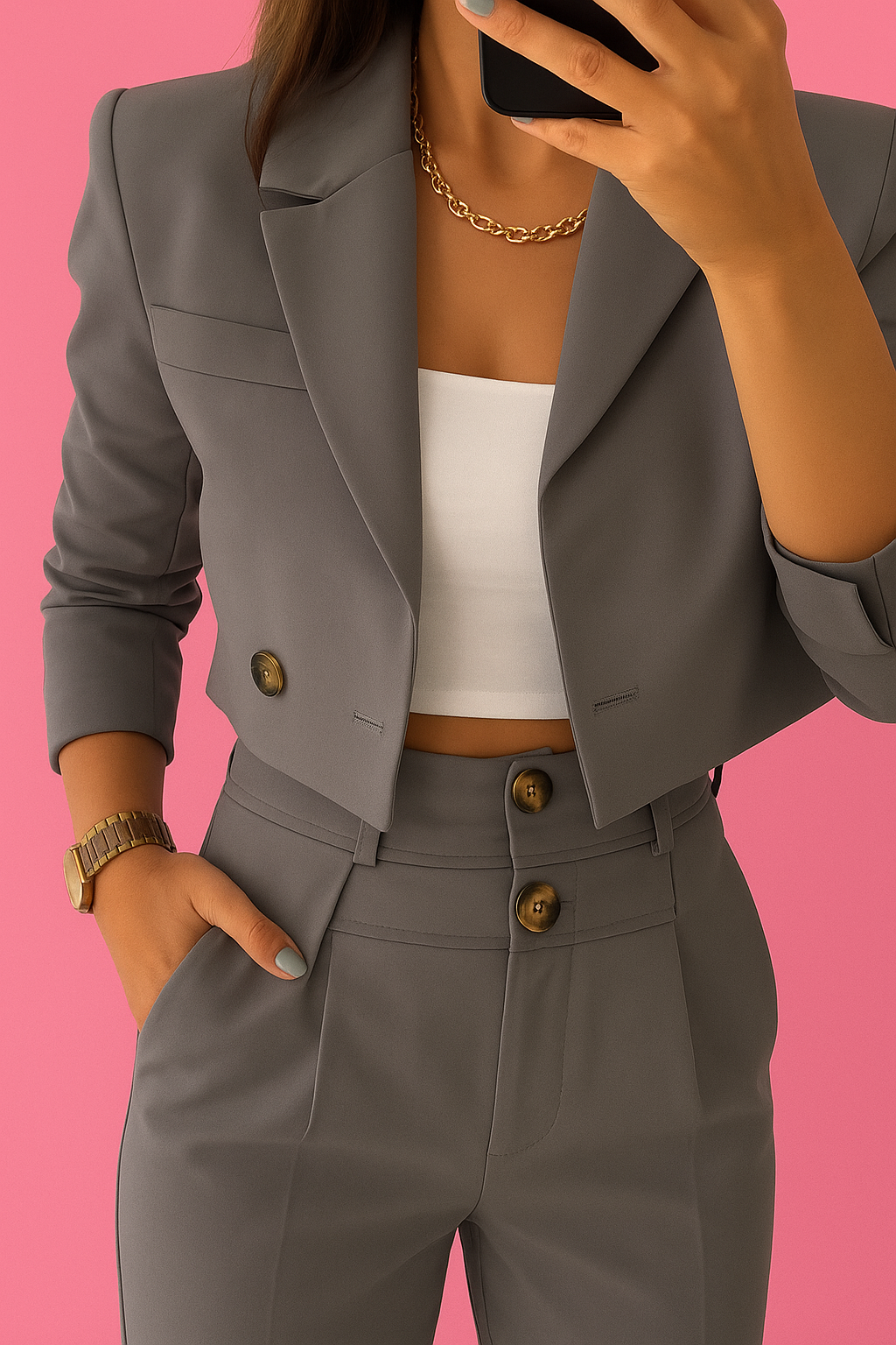 Annejet | Set | Jasje en broek | Cropped blazer | Elegantie met comfort