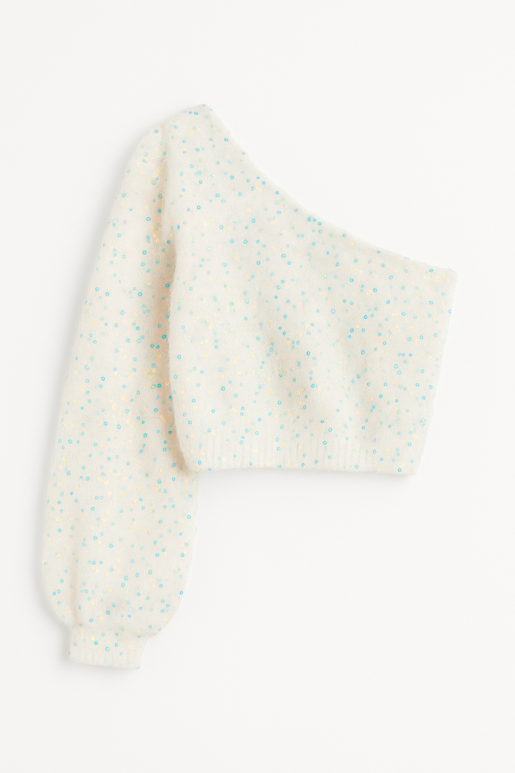 Elise | Top | Glitters | One shoulder | Cropped model