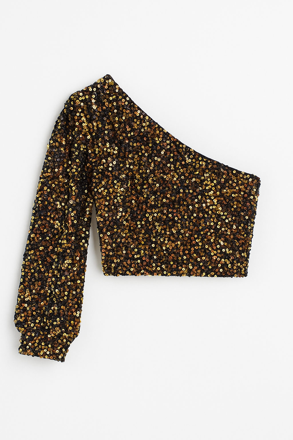 Elise | Top | Glitters | One shoulder | Cropped model