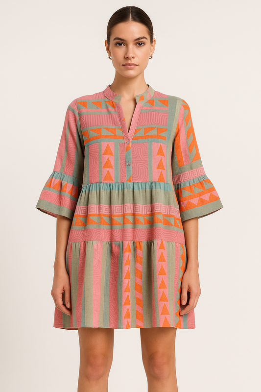 Klaartje | Jurkje | V-halslijn | Eyecatcher | Mini-jurk