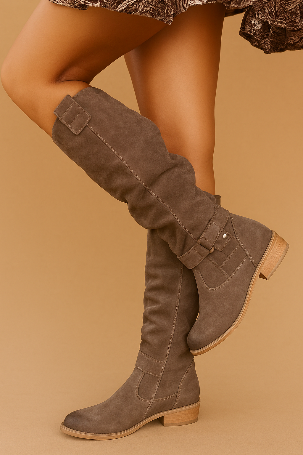 Knielaarzen Suede | Voor een chique uitstraling | Met strikdetail