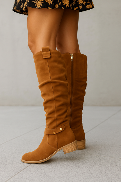 Knielaarzen Suede | Voor een chique uitstraling | Met strikdetail