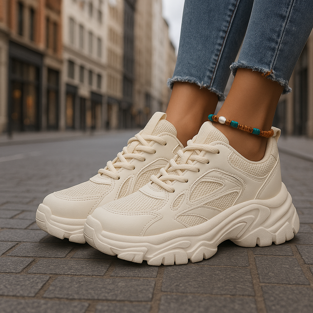 Lina | Sneakers | Speciaal ontworpen binnenzool | Biedt demping | Rubberen zool | Perfect voor dagelijks gebruik