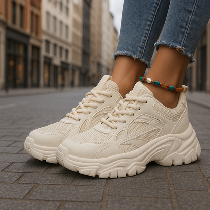 Lina | Sneakers | Speciaal ontworpen binnenzool | Biedt demping | Rubberen zool | Perfect voor dagelijks gebruik