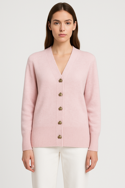 Lisa | Vest met hartjes detail | V-hals | Verschillende details | Perfecte mix van elegantie en vintage preppy stijl