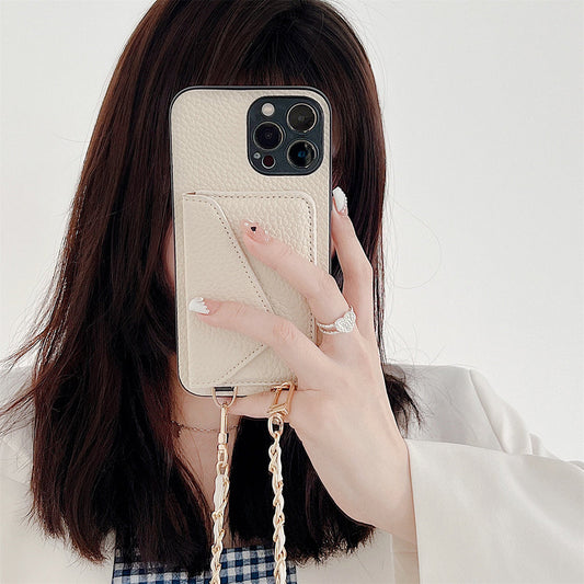 Telefoonhoesje met koord.